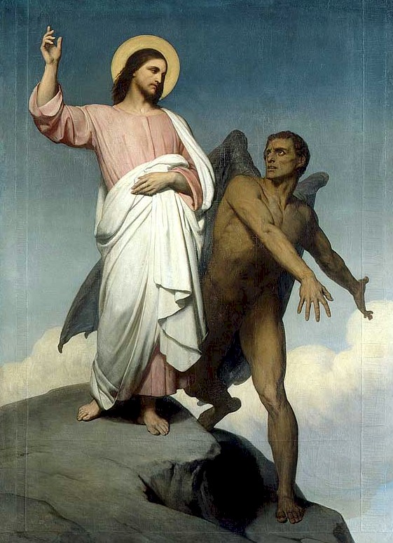 Ary Scheffer - Jezus en de duivel in de woestijn