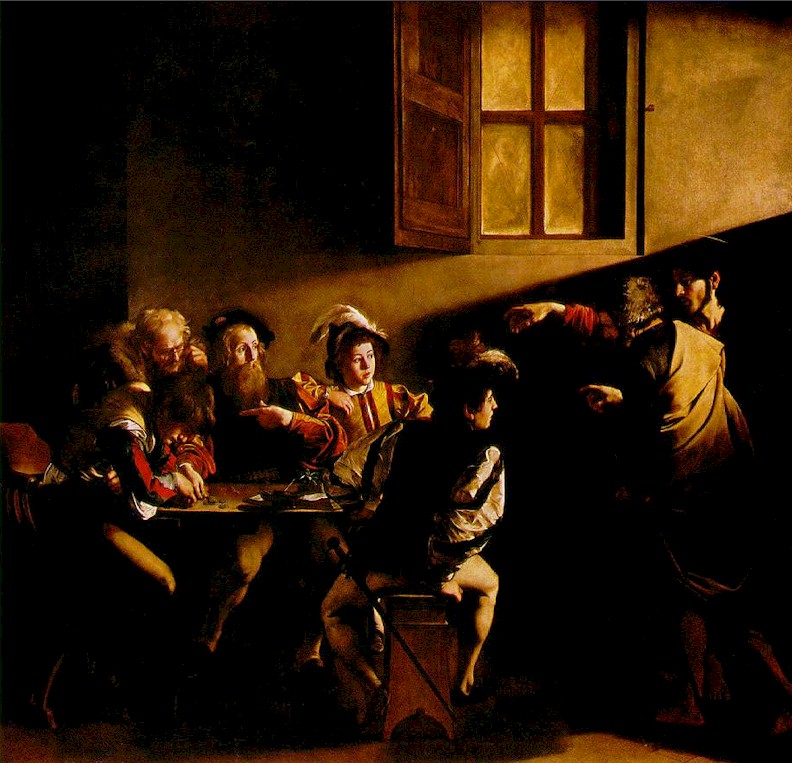 Caravaggio - De roeping van Mattheus Levi
